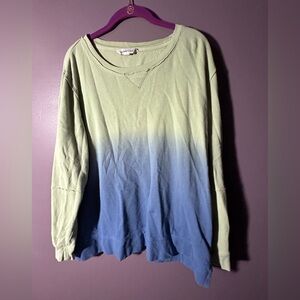 Coldwater Creek Light Green and Blue Top